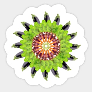 vegan food mandala Sticker